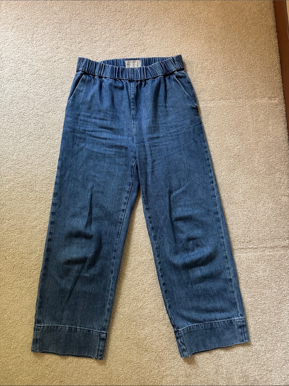 Everlane The Easy Jeans Pull On Wide Leg Organic Cotton Women’s Size 8